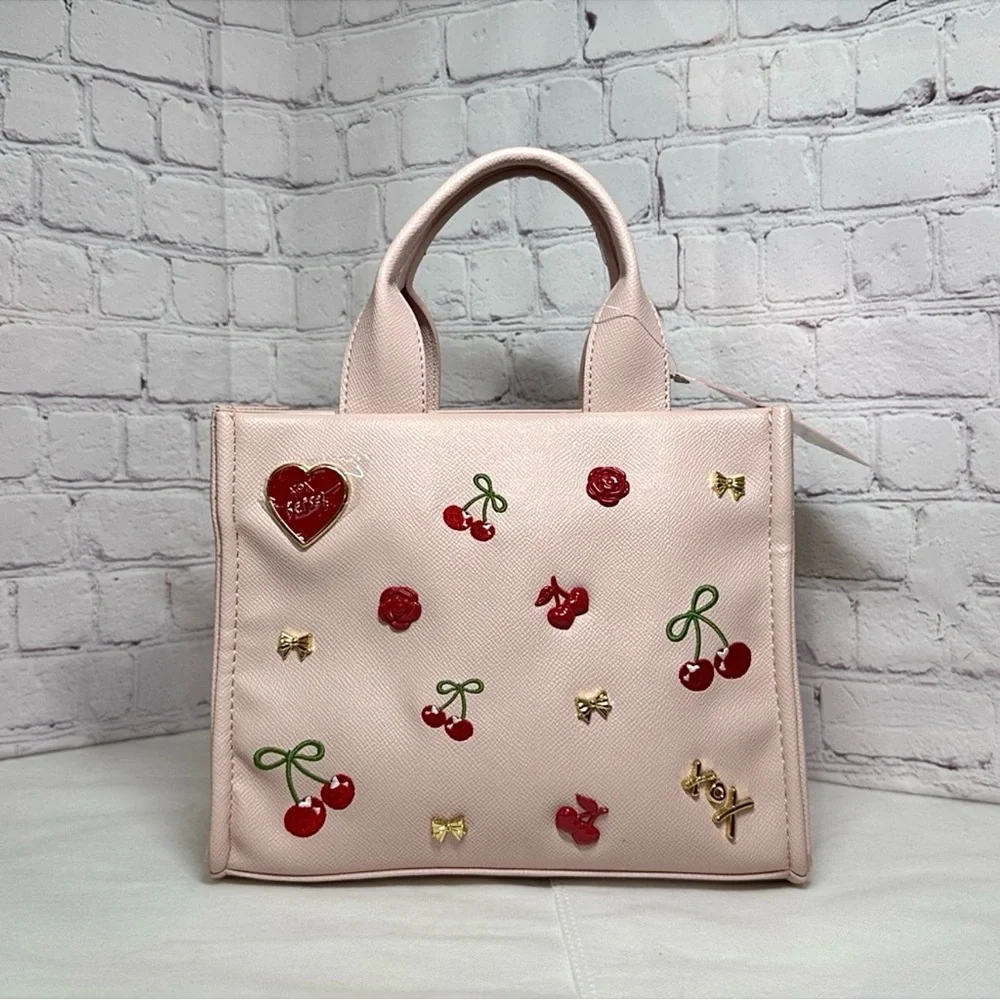NWT Betsey Johnson Xonora 3-Way Studded Satchel Tote Bag - Picture 2 of 14